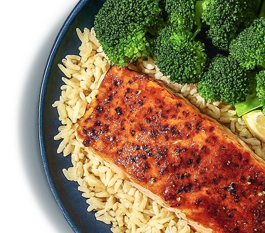 Salmon and vegetables