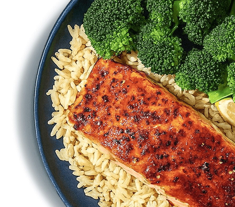 Salmon and vegetables